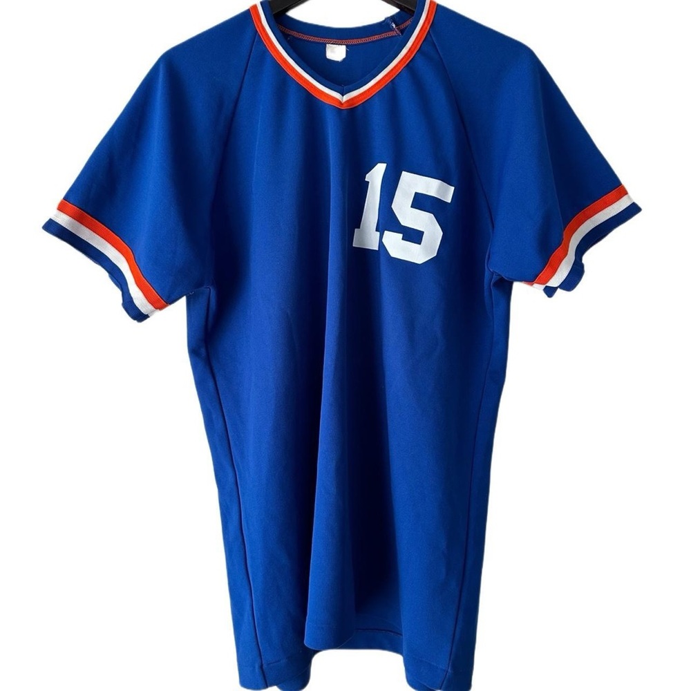 80s Vintage Baker Packers # 15 Blue Ribbon Jersey Shirt L Tee Football Shipping